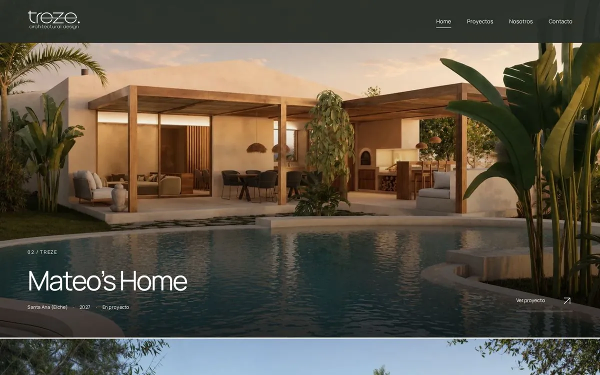 Web de Treze Arquitectura, vista 3